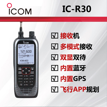 ICOM艾可慕IC-R30接收对讲机